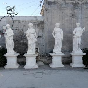 Buy cheap White Greek 4 Four Seasons Marble Garden Statues Stone Goddess Sculpture Life Size Decoration Outdoor product