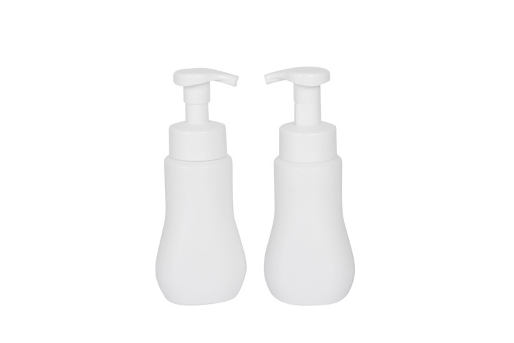230ml HDPE Hair Shampoo Foam Pump Bottle Wave Shape Empty Packaging Bottle UKF13