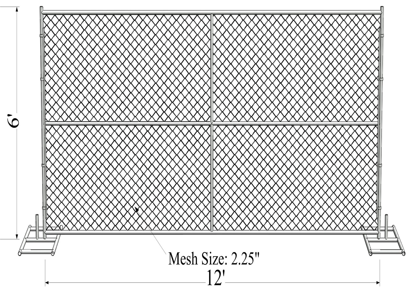Temporary Construction Fence 6'x12'