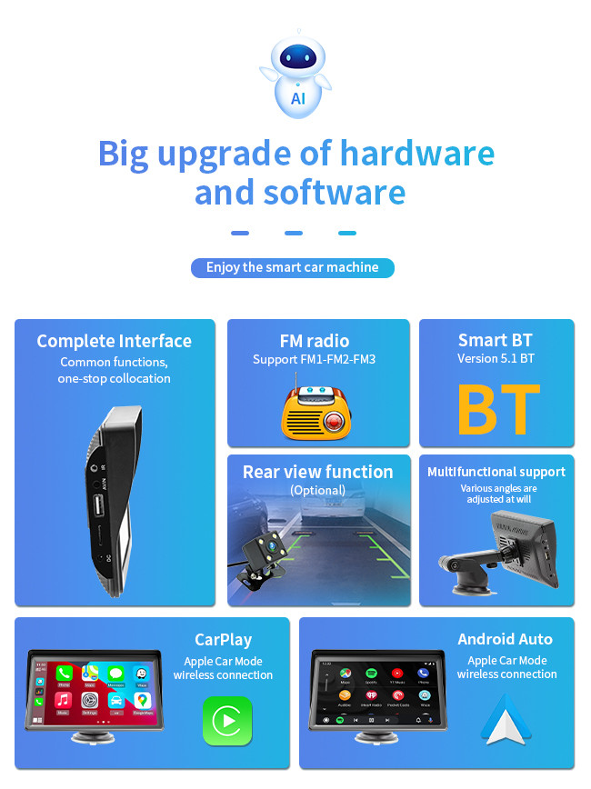 1024x600 Portable Car GPS Navigation 7 Inch Large Screen MP5 WiFi Video Player