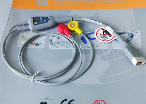 Snap Electrode Holter ECG Cable 2 Leads Medical Device Accessories For Patient