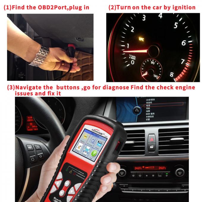 KONNWEI KW830 Code Reader With Live Data / Car Battery Testers Analyzers