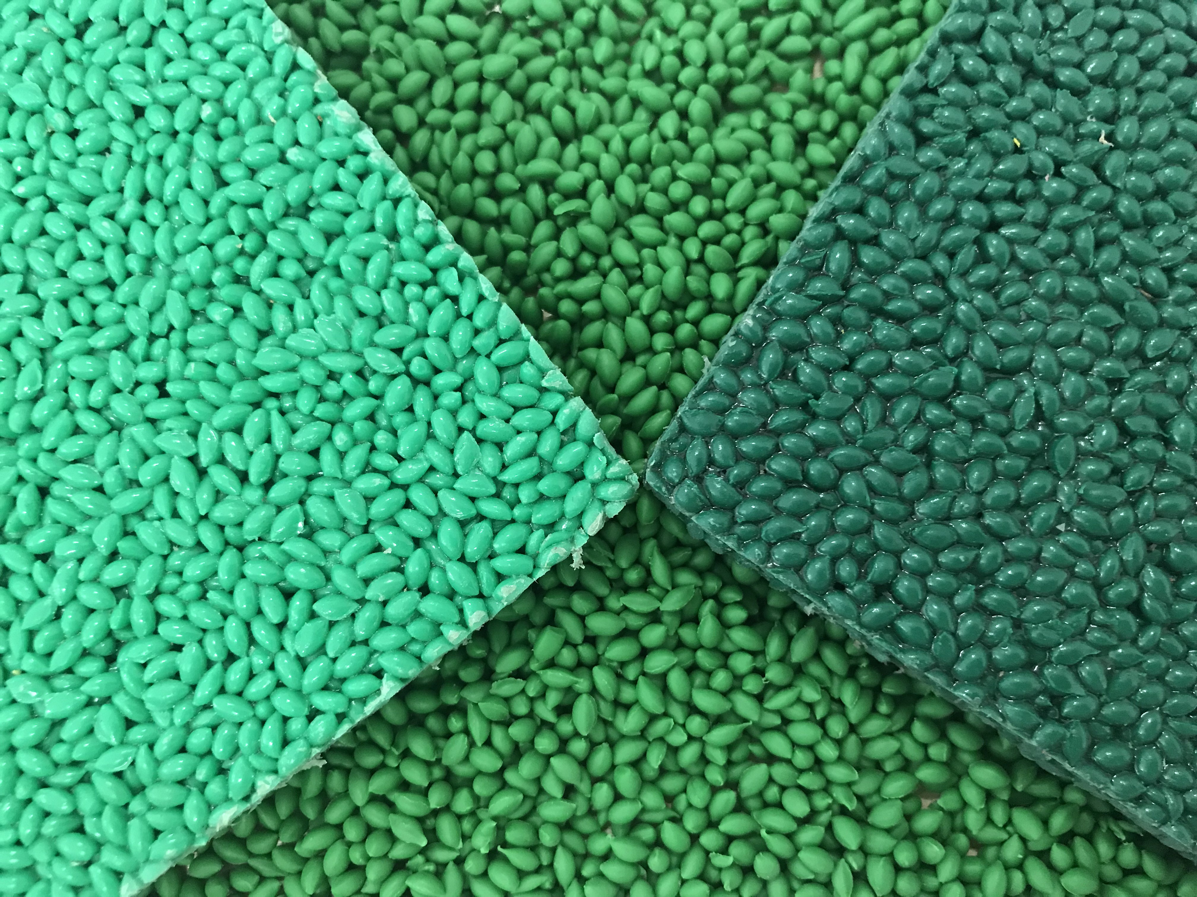Anti Ultraviolet Colored Green Rubber Granules Flooring