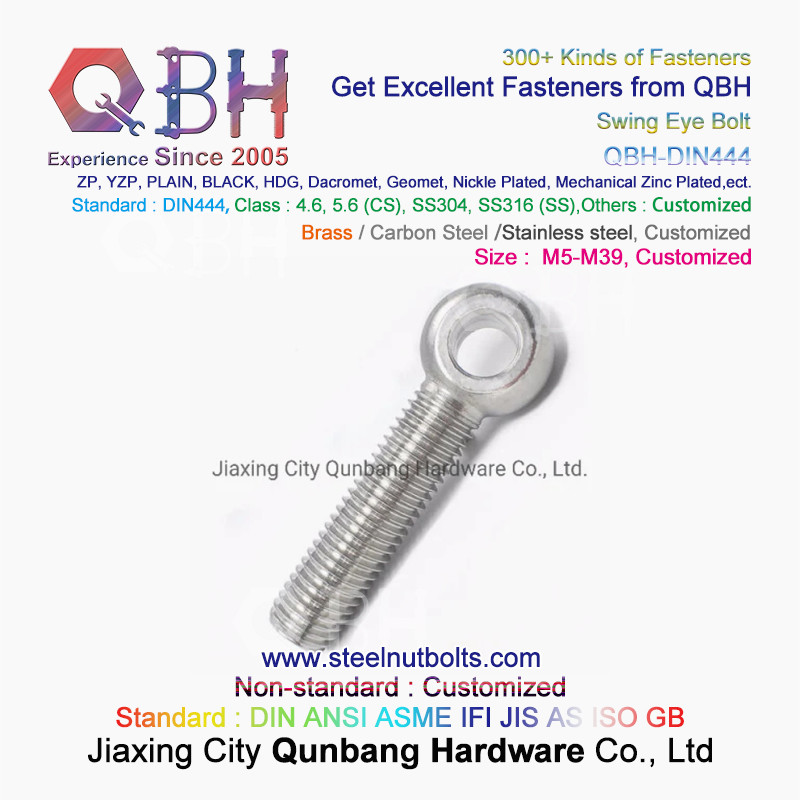QBH Brass Copper Lifting Eyelet Knuckle Fish-Eye Bolt Fish Eye Fisheye Screw