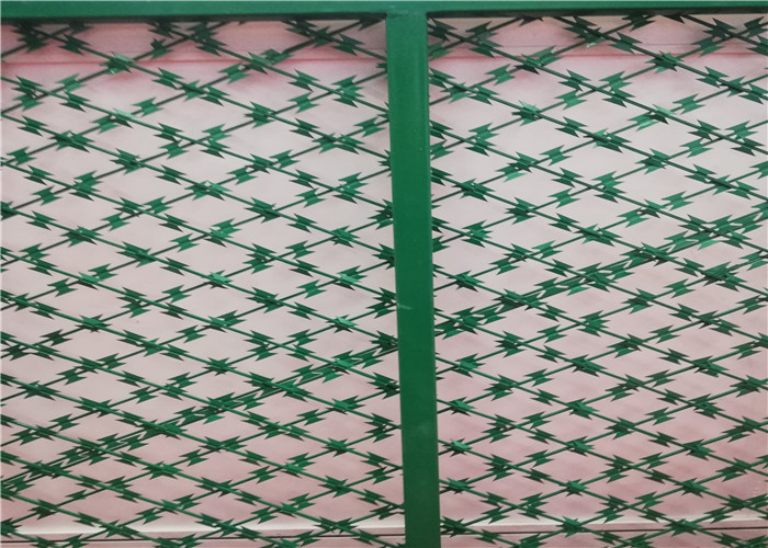 Anti Rust Powder Coated Concertina Razor Barbed Wire For Welded Razor Fence