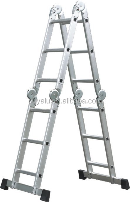 Multifunctional Aluminum Step Ladder Clear Anodized Domestic Aluminium Ladder