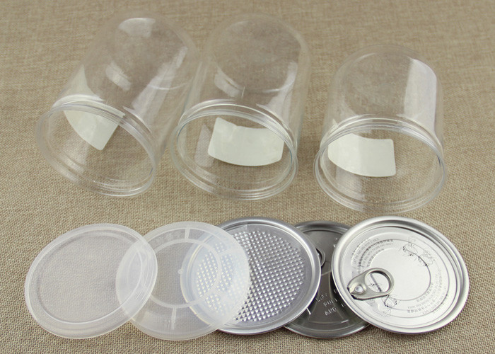 Food Grade Transparent PET Clear Plastic Cylinder for Dried Fruits and Nuts