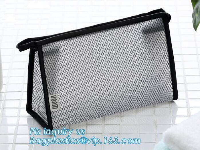 Travel Accessories Makeup Organizer Mesh Cosmetic Bag Makeup Pouch, Purse Size Cosmetic Bag, Pocket Daily Net Fabric Mak
