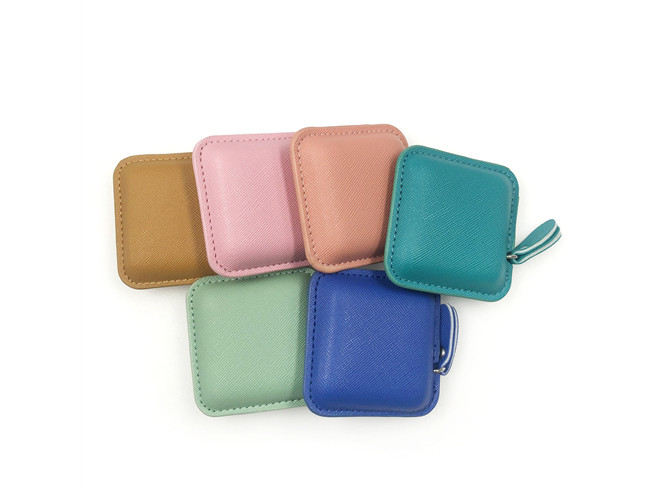 PU Leather Retractable Tape Measure Body Personalized 20mm Thick Metal