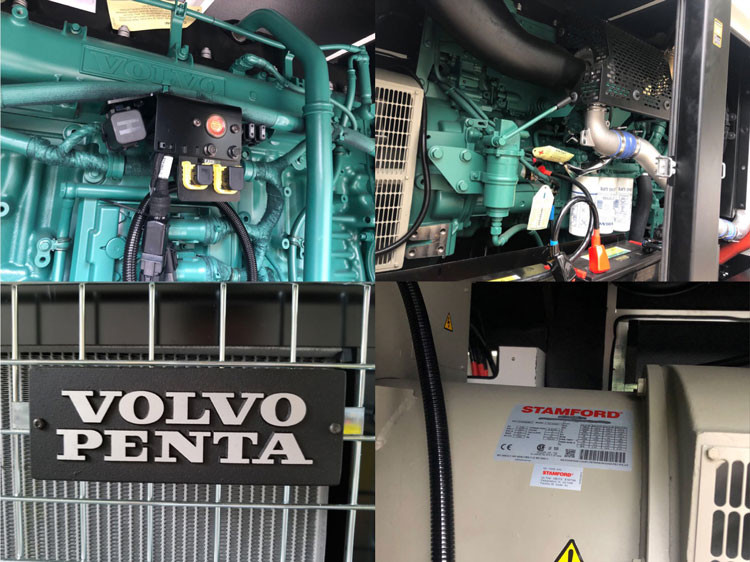 Silent Volvo Penta Diesel Generator 200kva 350kw 500kva EPA TAD1650GE