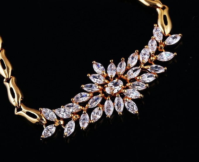 Fashion Ladies Bracelet Bangle Party Adjustable Bangle Jewelry Color Big Flower Shape Cuibc Zircon Bracelet For Gift