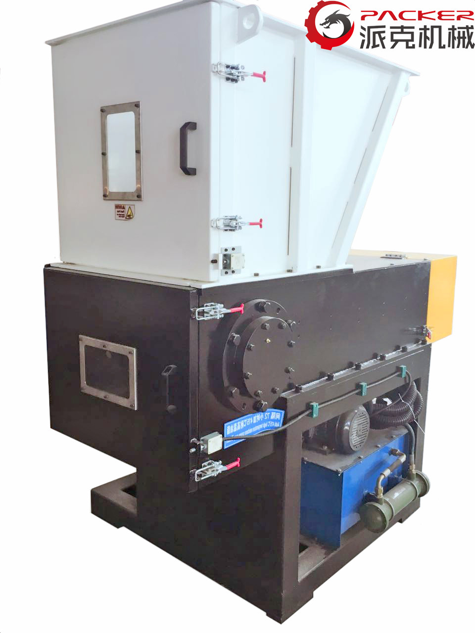 Single Industrial Plastic Shredder 380V 3 Phase 650*1050mm Feeding Mouth