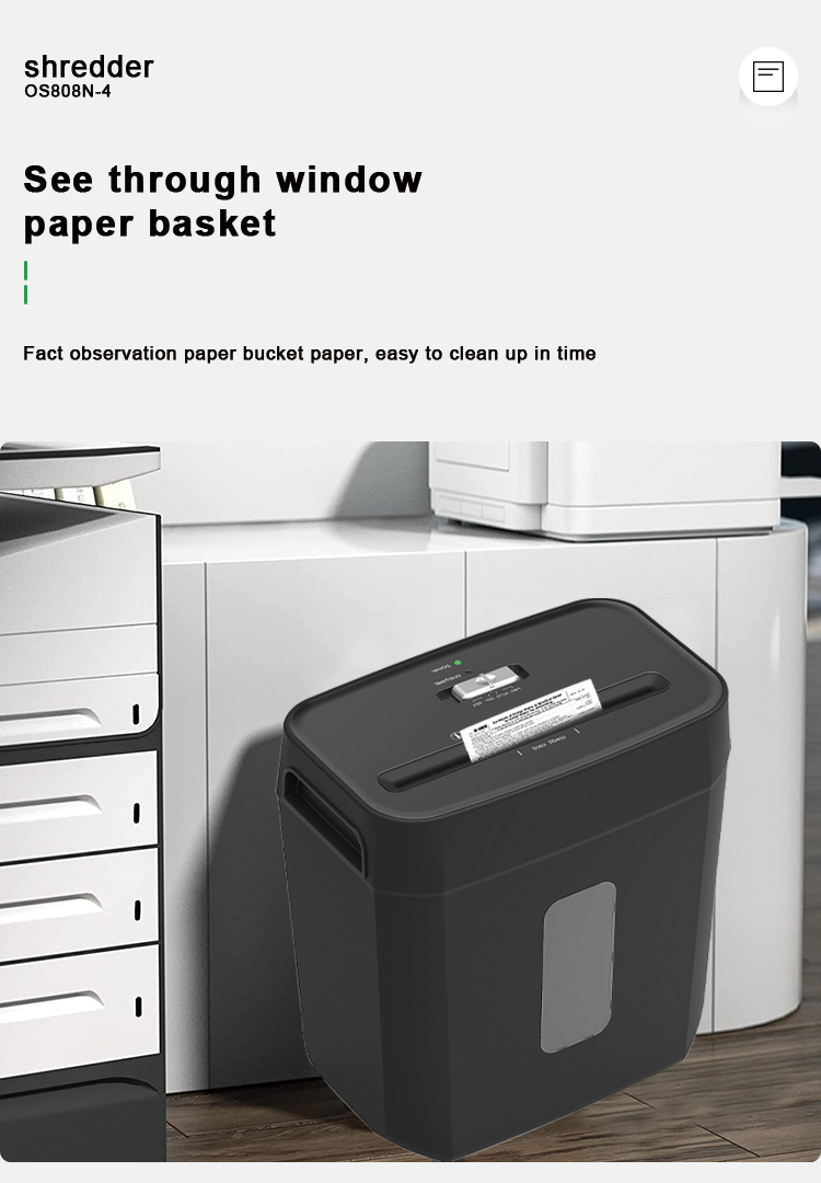 Electricity Operated 10 Sheets Cross Cut Office Shredder for Secure Document Disposal