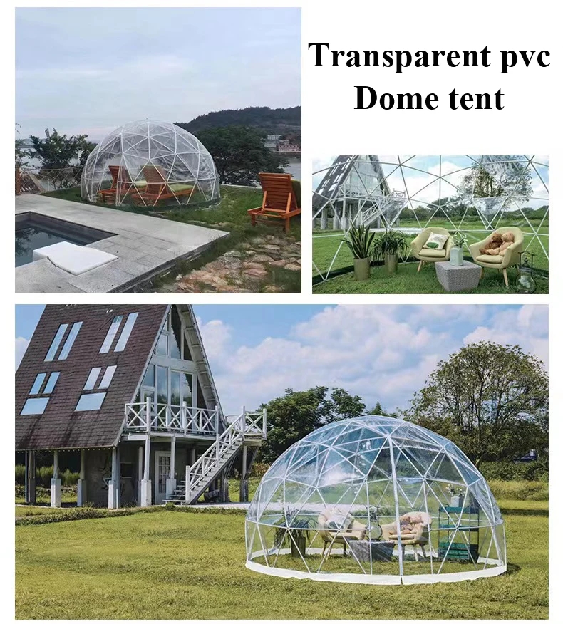 Customized Logo 2.9m Igloo Dome Tent Transparent PVC For Garden House