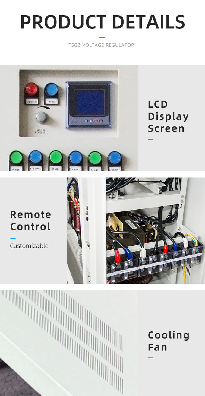Overvoltage Overcurrent Protection Ac Automatic Voltage Regulator TSGZ Three Single Phase
