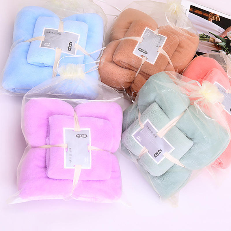 300 GSM Coral Fleece Face Bath Towel Set for Home Hotel Spa from OEM Manufacturers