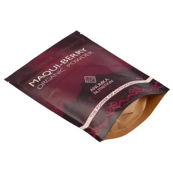 Eco Friendly Biodegradable Stand Up Pouch For Dry Food 50g 100g 150g