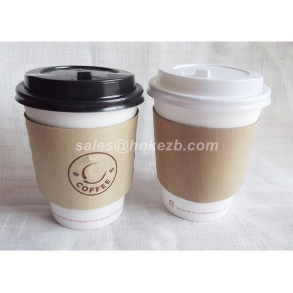 Kraft Paper Coffee Cup Sleeves Custom Print For Coffee Cups Flexo Print