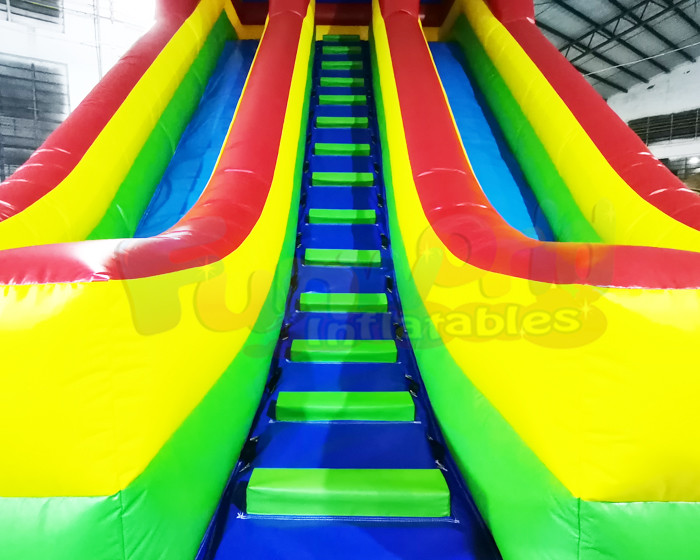 Playground Outdoor Inflatable Water Slides Double Side Jumping Bouncer