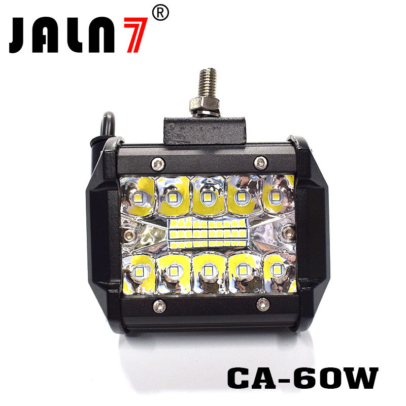 LED Light Bar JALN7 60W Spot Flood Combo LED Driving Lamp Super Bright Off Road Lights LED Work Light Boat Jeep