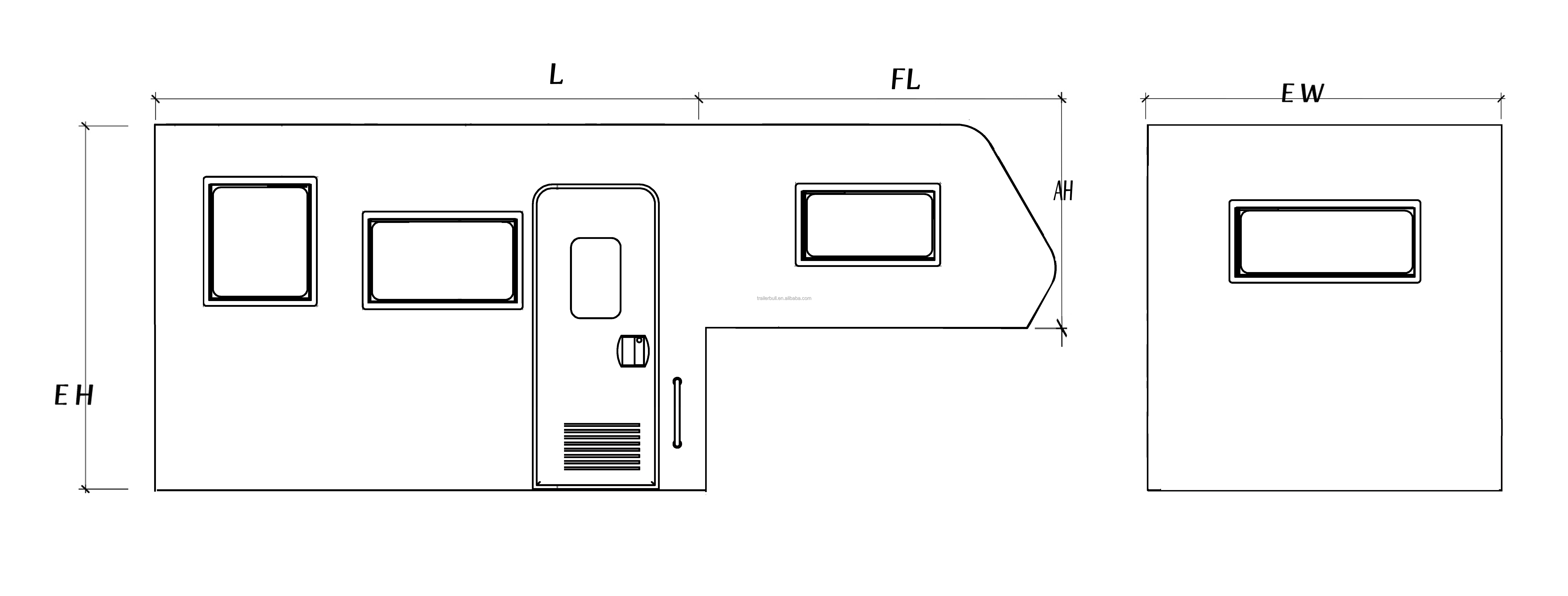 20ft FRP Motorhome Truck Camper Shells Ideal for DIY Overland Expedition Road Camping