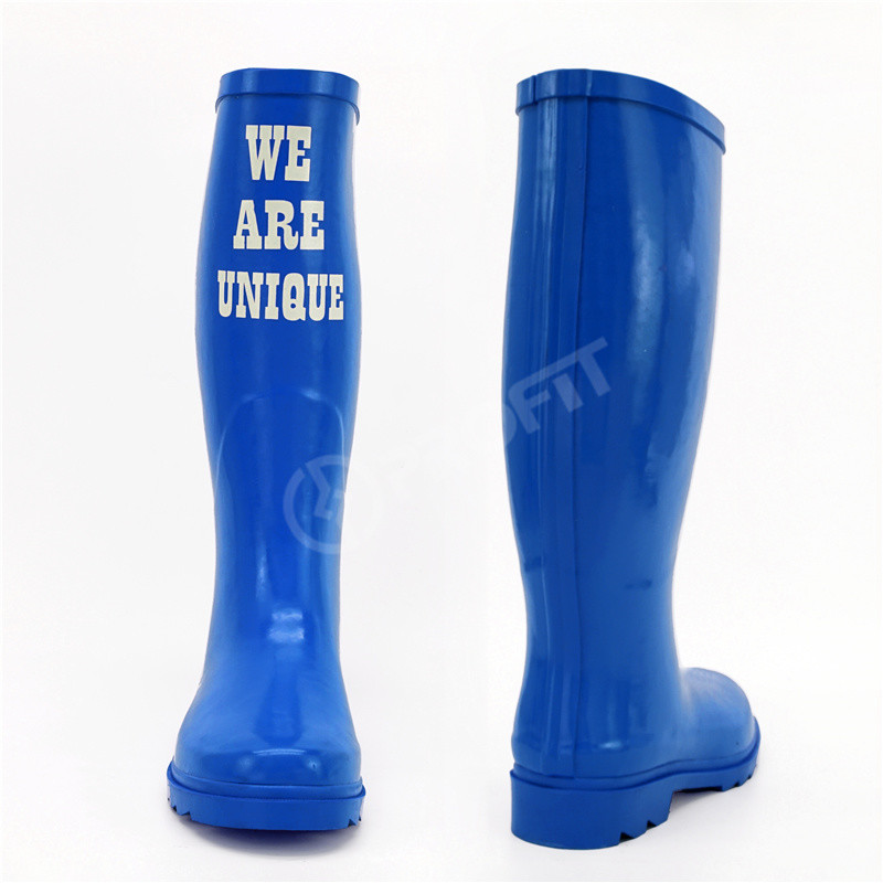EU 35 Wetland Waterproof Rubber Rain Boots With Solid Color