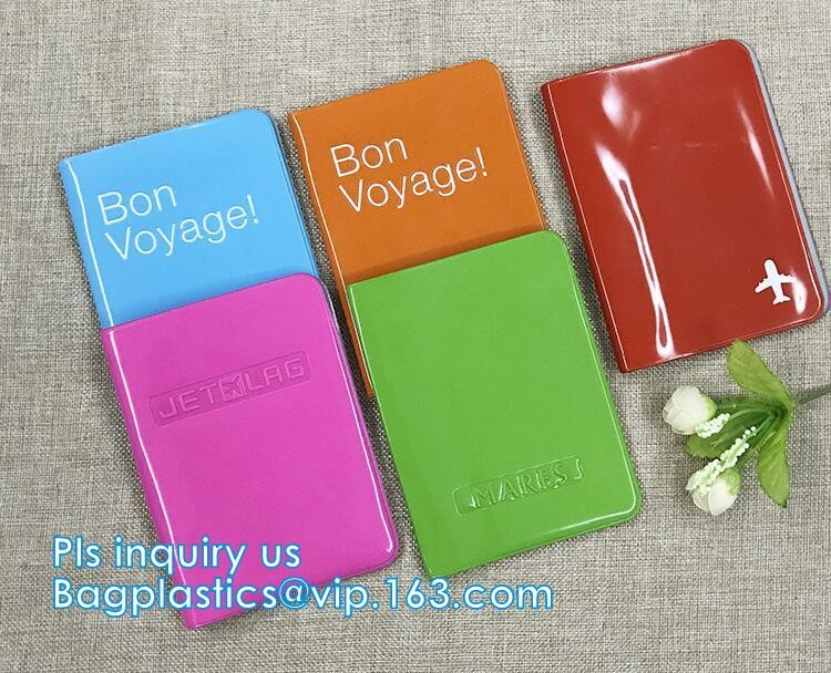 Promotional Customized color PVC travel Passport Cover, Ticket Holder Travel Plastic Pvc Passport Cover, Eco-friendly pv