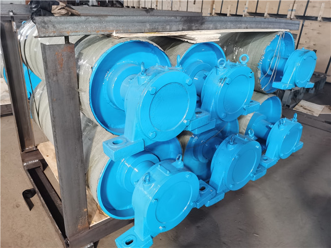 DT II Rubberized Motorized Conveyor Pulley for Bulk Material