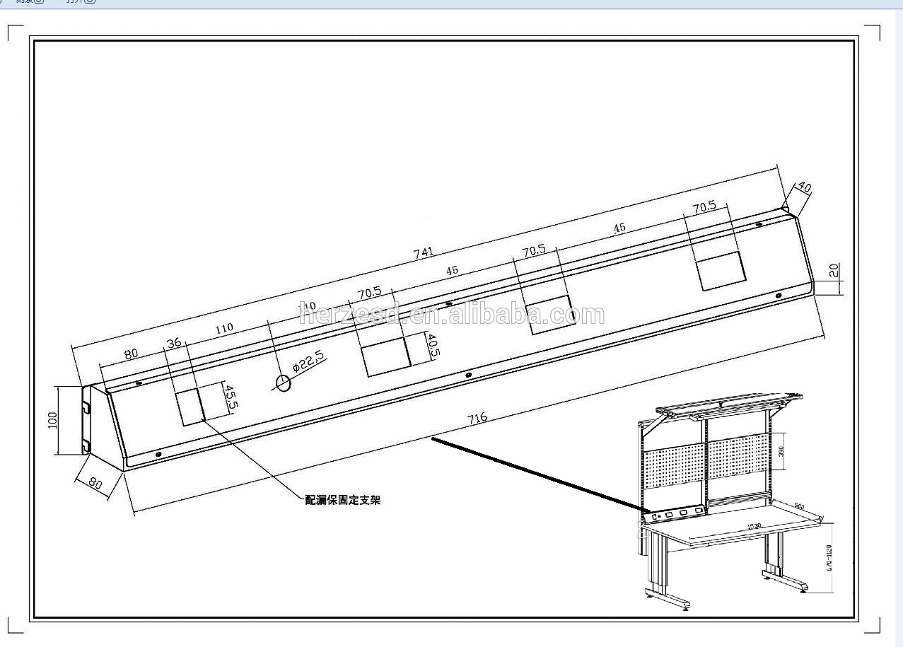 Workshop 500kg Bearing EN61340 Anti Fire ESD Safe Workbench