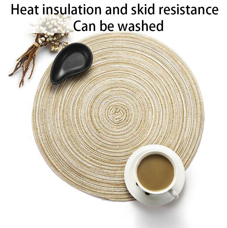 Waterproof Non Slip PVC Round Dining Table Place Mat for Dining Room Table Decoration