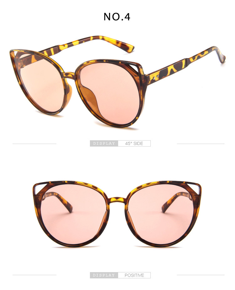 Female Silver Pink Lens Sunglasses Round Rose Gold Frame Retro Color Mirror Lens Glasses