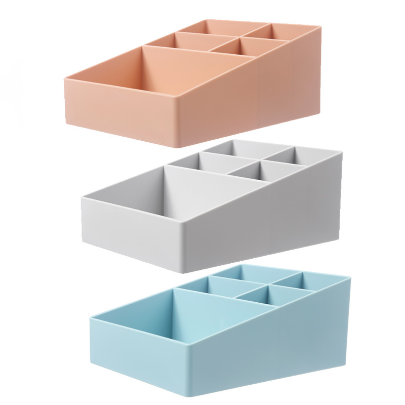 Simple PS Desktop Cosmetics Storage Box Five Compartments