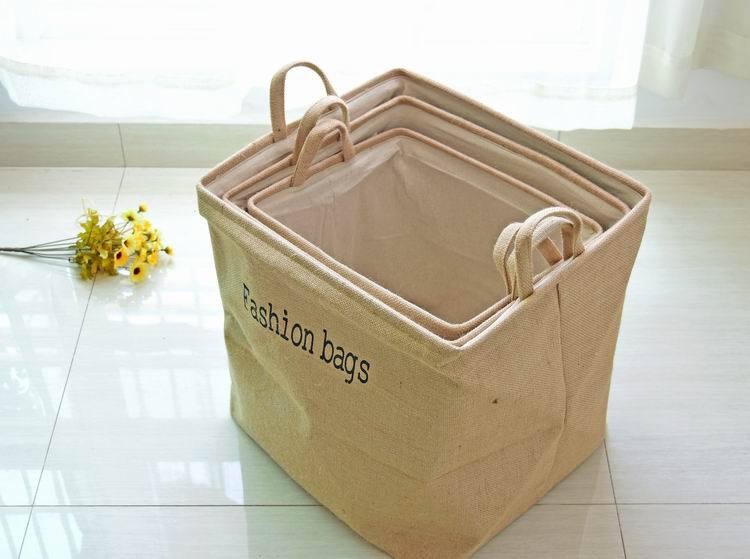 Fashion Waterproof Foldable Laundry Basket Dirty Cloth Jute Laundry Baskets