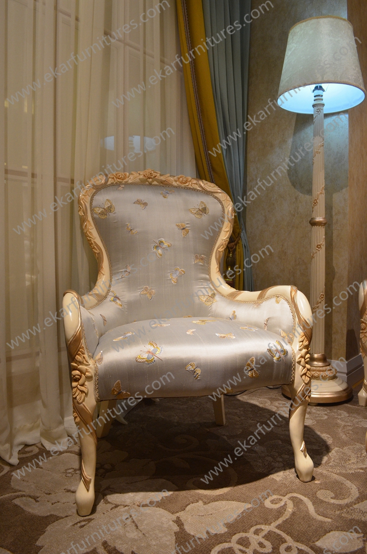 Rococo Furniture Sitting Room One Seat Armrest Chair TS-023