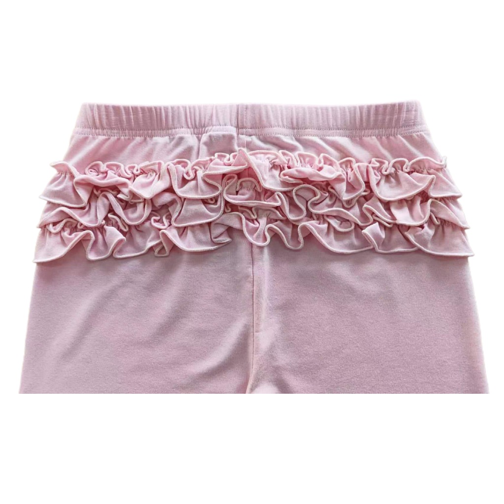 Style Girls Ruffle Leggings Soft Hand Feel 3Y-10Y Sizes 62%Polyester33%Cotton5%Spandex