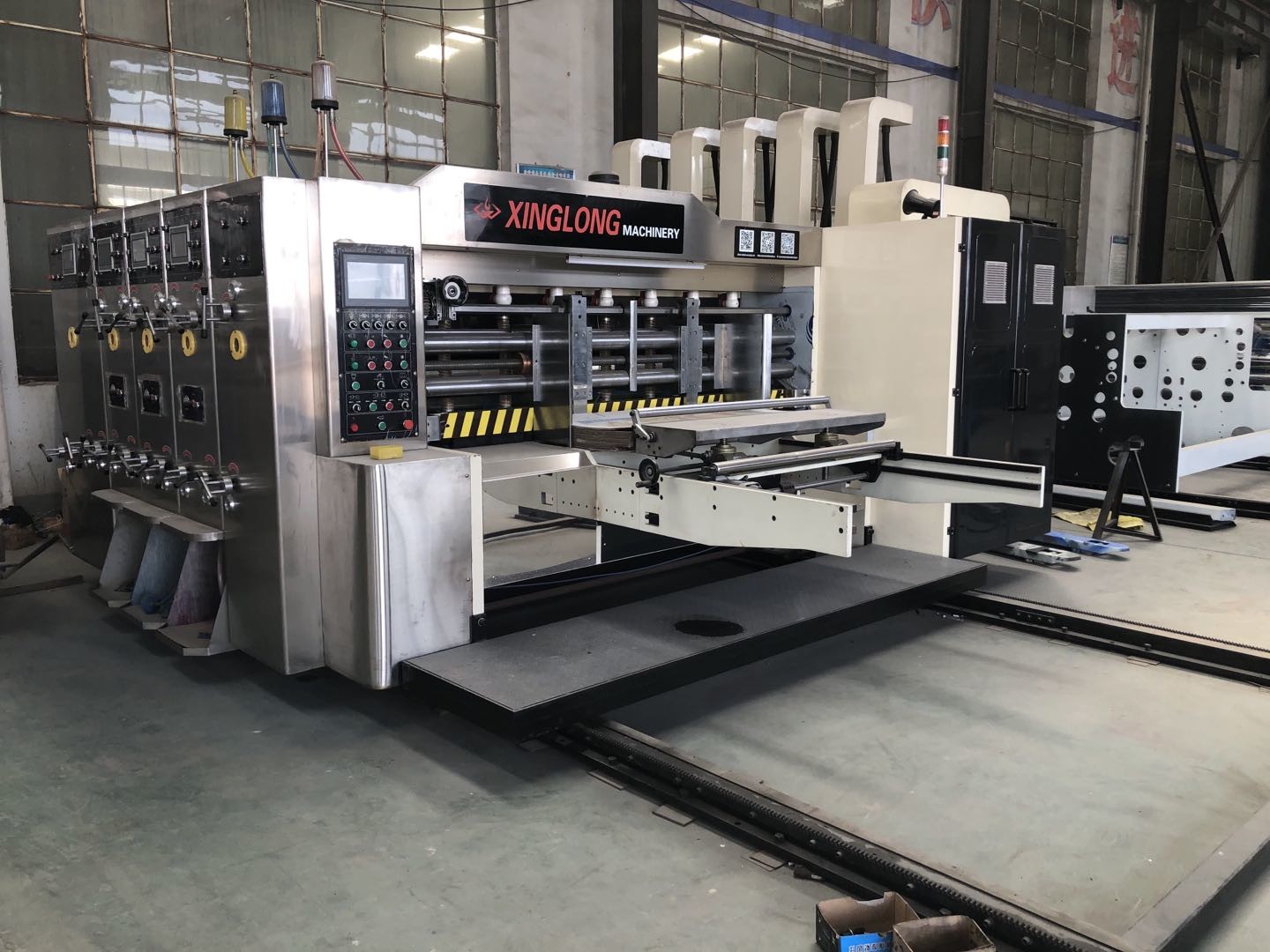 6 Color Carton Box Flexo Printing Slotting Die Cutting Machine