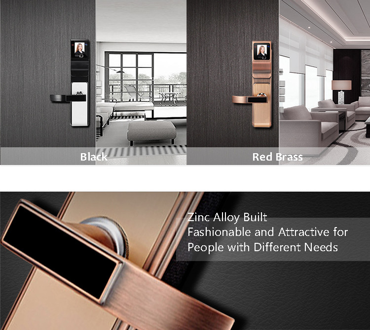 Durable Face Recognition Door Lock High Security Touch Screen Low Energy Consumption