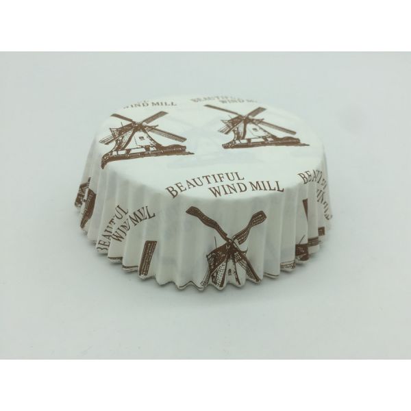 Windmill Paper Baking Cups PET Non Stick Cupcake Liners Round Shape Bakeware Set