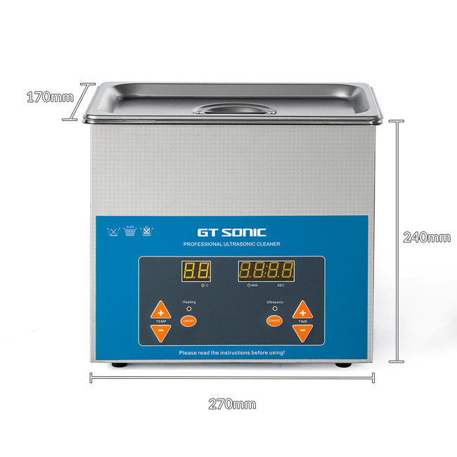 Jewelry / Watch Ultrasonic Washing Machine Two Built - In Transducers