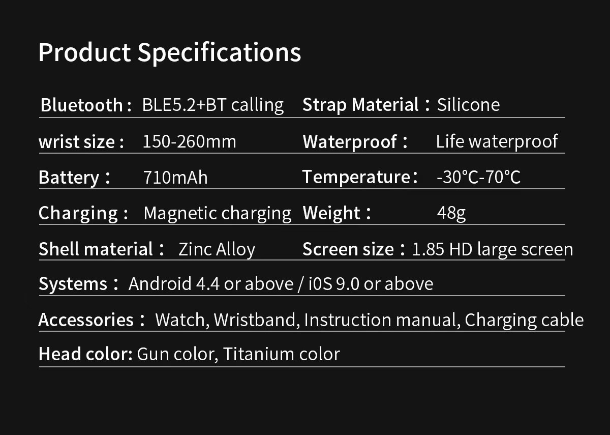 V99 Outdoor Sport Smart Watch 1.85 Inch AMOLED Screen 3D Menu Strong Flashlight For Men