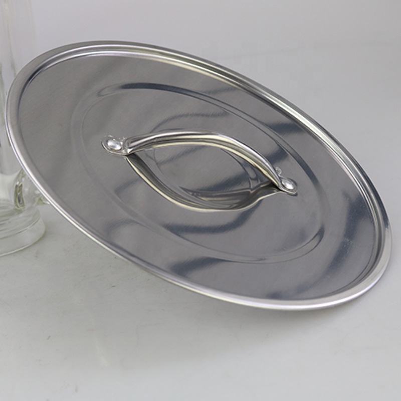 Silver Stainless Steel Thick Stockpot Large Soup Pot Heavy Duty With Lid