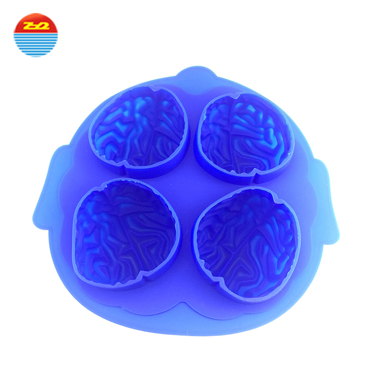 Factory wholesale silicone Ice Tray Cake mold Custom Brain ice cube tray mold size shape