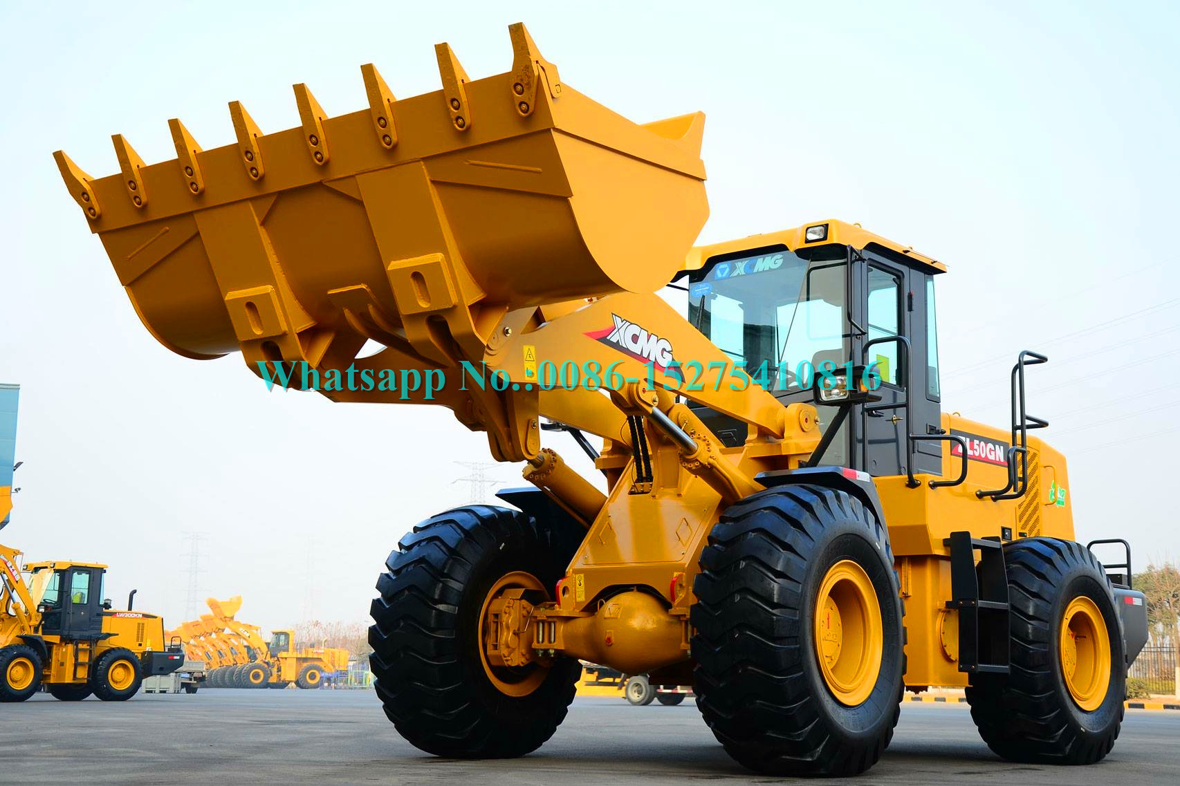 Heavy Load XCMG ZL50GN 5 Ton wheel loaders with 3m3 bucket with Weichai engine 162kw
