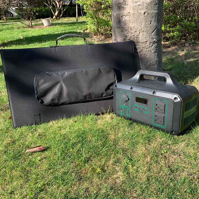 Portable 120W Foldable Solar Panel Handbag Power Station Charger