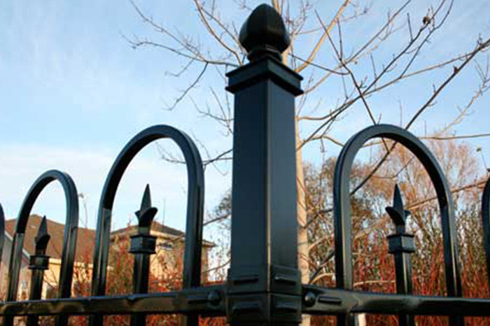 Security Decorative Architecture Wrought Iron Steel Fence For Garden