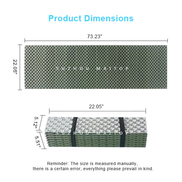Egg Crate IXPE Closed Camping Mat Cell Foam Mat For Outdoor Backpacking