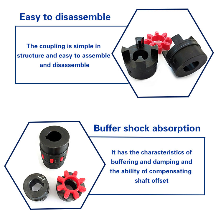 Transmission Steel Rotex 38 Star Rubber Coupling Standard Spider Jaw Locking