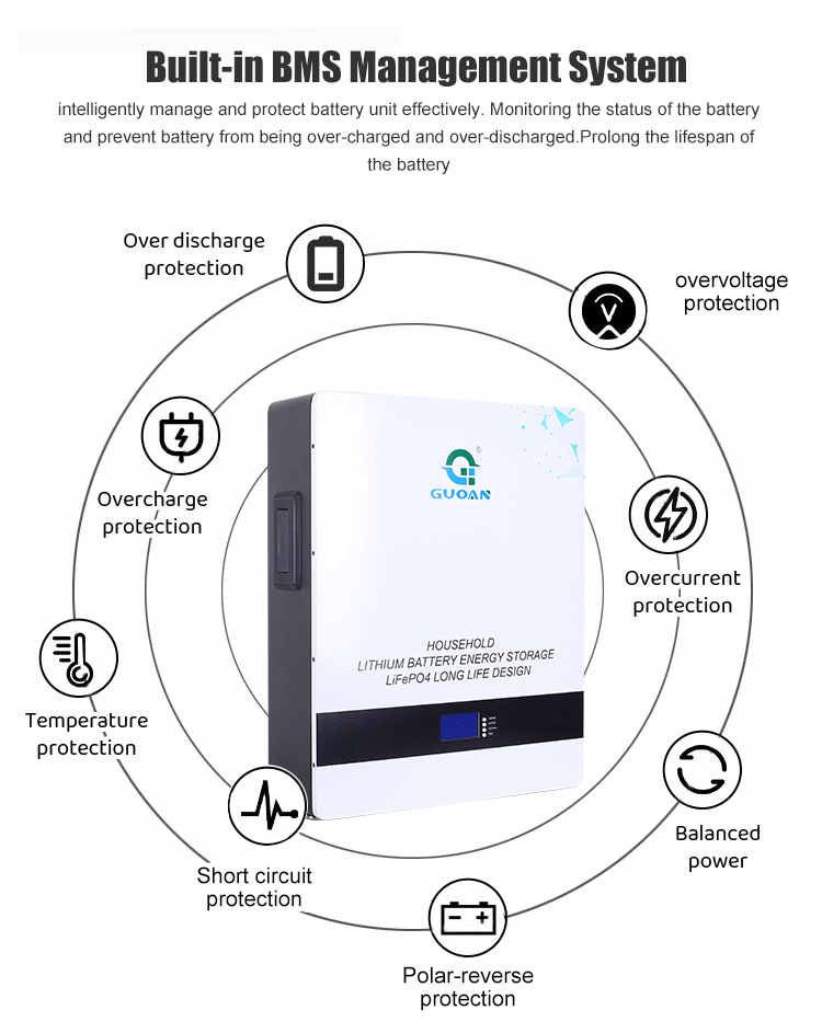 5KW Practical Wall Mounted Solar Battery , Home Solar Power Wall