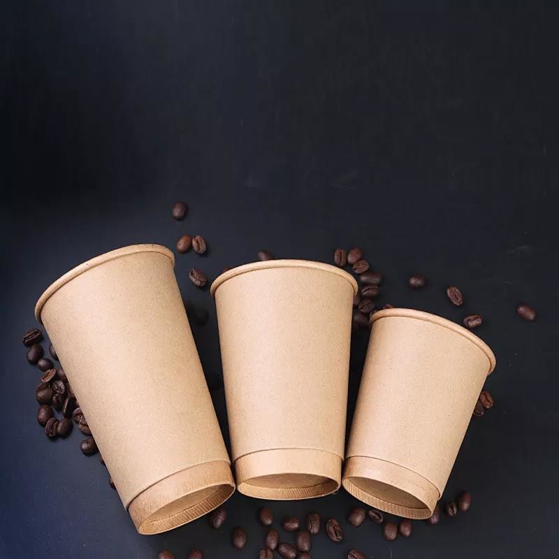 Kraft 30oz Printed Disposable Double Wall Drinking Coffee Paper Cups
