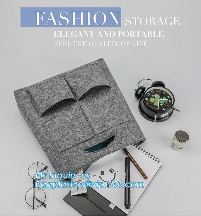 Eco-Friendly Grey Reusable Felt Grocery Shopping Handbag Tot Bag For Women Men,Mesh bags,Shopping bags, Drawstring bags,